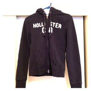Navy blue Hollister super soft zip up hoodie - M